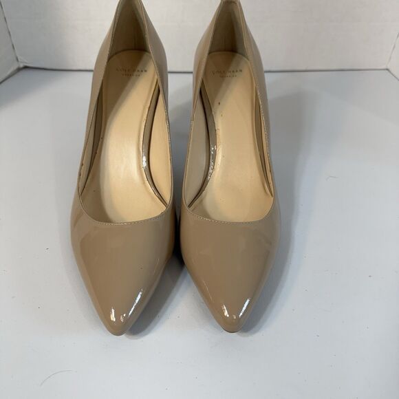 Cole Haan Shoes - Cole Haan Size 11 Grand Zero Beige Patent Leather Pumps | Classic Stiletto Heels